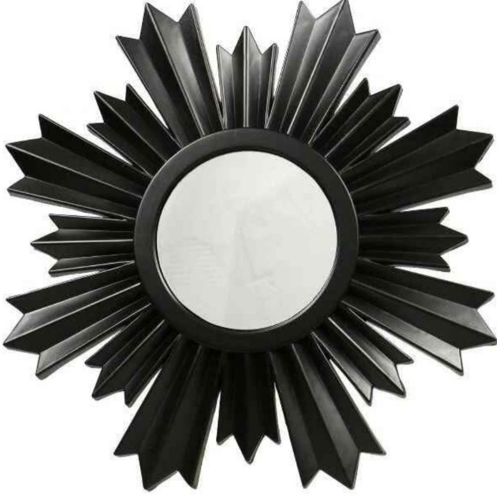 Special Moments Black/Dark Gray Starburst Mirror